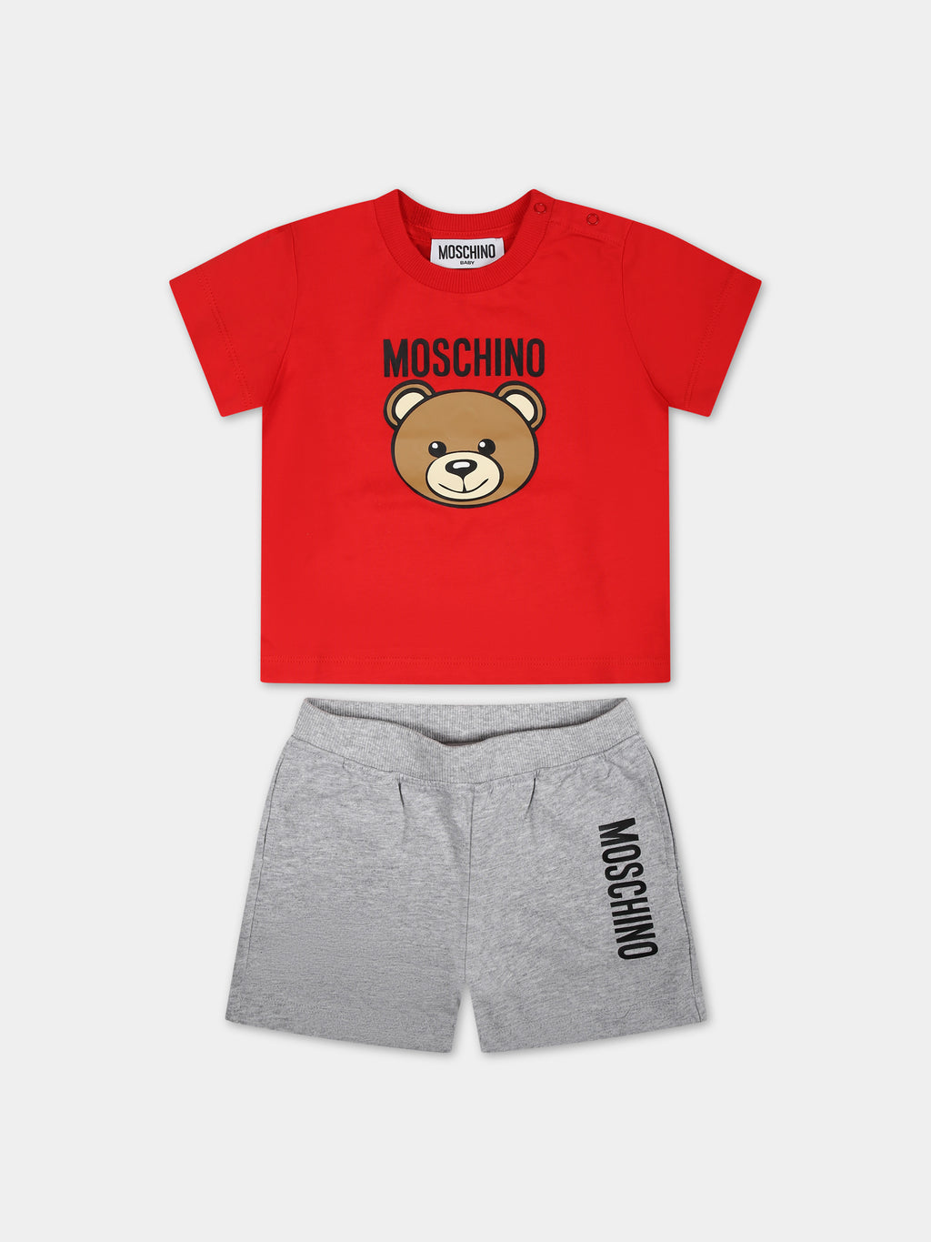 Completo multicolor per neonato con Teddy Bear e logo